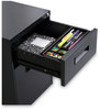 A Picture of product ALE-PABFCH Alera® File Pedestal Left or Right, 2-Drawers: Box/File, Legal/Letter, Charcoal, 14.96" x 19.29" 21.65"
