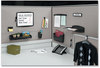 A Picture of product FEL-75906 Fellowes® Plastic Partition Additions™ Nameplate 9 x 0.75 2.5, Fabric Panel Mount, Dark Graphite