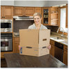 A Picture of product FEL-7710201 Bankers Box® SmoothMove™ Maximum Strength Moving Boxes Half Slotted Container (HSC), Small, 15" x 12", Brown/Blue, 8/Pack