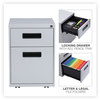 A Picture of product ALE-PABFLG Alera® File Pedestal Left or Right, 2-Drawers: Box/File, Legal/Letter, Light Gray, 14.96" x 19.29" 21.65"
