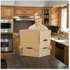 A Picture of product FEL-7710301 Bankers Box® SmoothMove™ Maximum Strength Moving Boxes Half Slotted Container (HSC), Medium, 12.25" x 18.5" 12", Brown/Blue, 8/Pack
