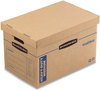 A Picture of product FEL-7710301 Bankers Box® SmoothMove™ Maximum Strength Moving Boxes Half Slotted Container (HSC), Medium, 12.25" x 18.5" 12", Brown/Blue, 8/Pack