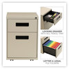 A Picture of product ALE-PABFPY Alera® File Pedestal Left or Right, 2-Drawers: Box/File, Legal/Letter, Putty, 14.96" x 19.29" 21.65"
