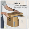 A Picture of product FEL-7714209 Bankers Box® SmoothMove™ Classic Moving & Storage Boxes Moving/Storage Half Slotted Container (HSC), Small, 12" x 15" 10", Brown/Blue, 15/Carton
