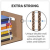 A Picture of product FEL-7714209 Bankers Box® SmoothMove™ Classic Moving & Storage Boxes Moving/Storage Half Slotted Container (HSC), Small, 12" x 15" 10", Brown/Blue, 15/Carton