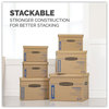 A Picture of product FEL-7714210 Bankers Box® SmoothMove™ Classic Moving & Storage Boxes Moving/Storage Half Slotted Container (HSC), Small, 12" x 15" 10", Brown/Blue, 20/Carton