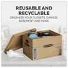 A Picture of product FEL-7716401 Bankers Box® SmoothMove™ Classic Moving & Storage Boxes Moving/Storage Kit, Half Slotted Container (HSC), Assorted Sizes: (8) Small, (4) Med, Brown/Blue,12/CT
