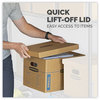 A Picture of product FEL-7716401 Bankers Box® SmoothMove™ Classic Moving & Storage Boxes Moving/Storage Kit, Half Slotted Container (HSC), Assorted Sizes: (8) Small, (4) Med, Brown/Blue,12/CT
