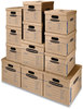 A Picture of product FEL-7716401 Bankers Box® SmoothMove™ Classic Moving & Storage Boxes Moving/Storage Kit, Half Slotted Container (HSC), Assorted Sizes: (8) Small, (4) Med, Brown/Blue,12/CT