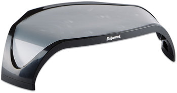 Fellowes® Smart Suites™ Corner Monitor Riser For 21" Monitors, 18.5" x 12.5" 3.88" to 5.13", Black/Clear Frost, Supports 40 lbs