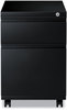 A Picture of product ALE-PBBFBL Alera® File Pedestal with Full-Length Pull Left or Right, 2-Drawers: Box/File, Legal/Letter, Black, 14.96" x 19.29" 21.65"