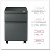 A Picture of product ALE-PBBFCH Alera® File Pedestal with Full-Length Pull Left or Right, 2-Drawers: Box/File, Legal/Letter, Charcoal, 14.96" x 19.29" 21.65"
