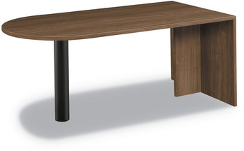 HON® Foundation™ Peninsula with End Panel Steel Support Column, 72w x 36d 29h, Pinnacle