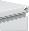 A Picture of product ALE-PBBFLG Alera® File Pedestal with Full-Length Pull Left or Right, 2-Drawers: Box/File, Legal/Letter, Light Gray, 14.96" x 19.29" 21.65"