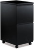 A Picture of product ALE-PBFFBL Alera® File Pedestal with Full-Length Pull Left or Right, 2 Legal/Letter-Size Drawers, Black, 14.96" x 19.29" 27.75"