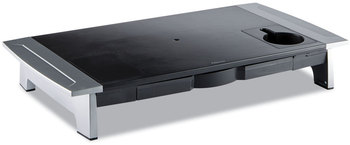 Fellowes® Office Suites™ Premium Monitor Riser 27" x 14" 4" to 6.5", Black/Silver