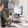 A Picture of product FEL-8031101 Fellowes® Office Suites™ Standard Monitor Riser For 21" Monitors, 19.78" x 14.06" 4" to 6.5", Black/Silver, Supports 80 lbs