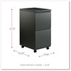 A Picture of product ALE-PBFFCH Alera® File Pedestal with Full-Length Pull Left or Right, 2 Legal/Letter-Size Drawers, Charcoal, 14.96" x 19.29" 27.75"