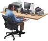 A Picture of product FEL-8032601 Fellowes® Office Suites™ Printer/Machine Stand 21.25 x 18.06 5.25, Black/Silver