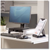 A Picture of product FEL-8033201 Fellowes® Office Suites™ Desktop Copyholder with Memo Board 150 Sheet Capacity, Plastic, Black/Silver