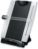 A Picture of product FEL-8033201 Fellowes® Office Suites™ Desktop Copyholder with Memo Board 150 Sheet Capacity, Plastic, Black/Silver