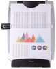 A Picture of product FEL-8033201 Fellowes® Office Suites™ Desktop Copyholder with Memo Board 150 Sheet Capacity, Plastic, Black/Silver