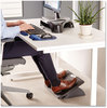 A Picture of product FEL-8035001 Fellowes® Office Suites™ Adjustable Footrest with Microban® Protection Locking 17.5w x 13.13d 4.13 to 5.63h, Black/Silver