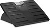 A Picture of product FEL-8035001 Fellowes® Office Suites™ Adjustable Footrest with Microban® Protection Locking 17.5w x 13.13d 4.13 to 5.63h, Black/Silver