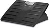 A Picture of product FEL-8035001 Fellowes® Office Suites™ Adjustable Footrest with Microban® Protection Locking 17.5w x 13.13d 4.13 to 5.63h, Black/Silver