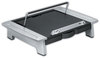 A Picture of product FEL-8036601 Fellowes® Office Suites™ Monitor Riser Plus 19.88" x 14.06" 4" to 6.5", Black/Silver, Supports 80 lbs