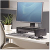 A Picture of product FEL-8038101 Fellowes® Designer Suites™ Monitor Riser For 21" Monitors, 16" x 9.38" 4.38" to 6", Black Pearl, Supports 40 lbs