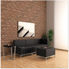 A Picture of product ALE-QB8116P Alera® QUB Series Armless L Sectional Powered 26.38w x 26.38d 30.5h, Black