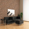 A Picture of product ALE-QB8216 Alera® QUB Series Ottoman 26.38w x 21.5d 17.5h, Black