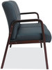 A Picture of product ALE-RL2219M Alera® Reception Lounge WL Series Loveseat Wood 44.88w x 26.13d 33h, Black/Mahogany