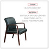 A Picture of product ALE-RL2219M Alera® Reception Lounge WL Series Loveseat Wood 44.88w x 26.13d 33h, Black/Mahogany