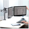 A Picture of product FEL-8041701 Fellowes® Professional Series Depth Adjustable Dual Monitor Arm 360 deg Rotation, 37 Tilt, Pan, Black, Supports 24 lb
