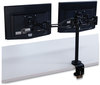 A Picture of product FEL-8041701 Fellowes® Professional Series Depth Adjustable Dual Monitor Arm 360 deg Rotation, 37 Tilt, Pan, Black, Supports 24 lb