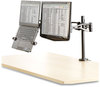 A Picture of product FEL-8041701 Fellowes® Professional Series Depth Adjustable Dual Monitor Arm 360 deg Rotation, 37 Tilt, Pan, Black, Supports 24 lb