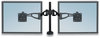 A Picture of product FEL-8041701 Fellowes® Professional Series Depth Adjustable Dual Monitor Arm 360 deg Rotation, 37 Tilt, Pan, Black, Supports 24 lb
