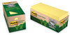 A Picture of product MMM-654R24CPCY Post-it® Greener Notes Original Recycled Note Pads Pad Cabinet Pack, 3" x Canary Yellow, 75 Sheets/Pad, 24 Pads/Pack