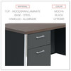A Picture of product ALE-SD6030BM Alera® Double Pedestal Steel Desk 60" x 30" 29.5", Mocha/Black
