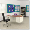 A Picture of product ALE-SD6030PC Alera® Double Pedestal Steel Desk 60" x 30" 29.5", Cherry/Putty