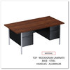 A Picture of product ALE-SD7236BM Alera® Double Pedestal Steel Desk 72" x 36" 29.5", Mocha/Black