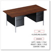 A Picture of product ALE-SD7236BM Alera® Double Pedestal Steel Desk 72" x 36" 29.5", Mocha/Black