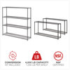 A Picture of product ALE-SW207218BA Alera® Black Anthracite Plus Wire Shelving Kit BA Four-Shelf, 72w x 18d 72h,