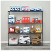A Picture of product ALE-SW207218BA Alera® Black Anthracite Plus Wire Shelving Kit BA Four-Shelf, 72w x 18d 72h,