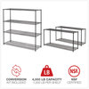 A Picture of product ALE-SW207224BA Alera® Black Anthracite Plus Wire Shelving Kit BA Four-Shelf, 72w x 24d 72h,