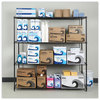 A Picture of product ALE-SW207224BA Alera® Black Anthracite Plus Wire Shelving Kit BA Four-Shelf, 72w x 24d 72h,