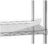 A Picture of product ALE-SW322416SR Alera® Three-Shelf Wire Cart with Liners Metal, 3 Shelves, 450 lb Capacity, 24" x 16" 39", Silver