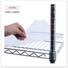 A Picture of product ALE-SW333018SR Alera® Three-Shelf Wire Cart with Liners Metal, 3 Shelves, 600 lb Capacity, 34.5" x 18" 40", Silver
